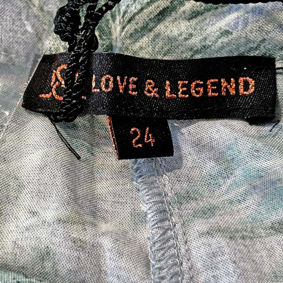 NEW PHOTOS! SOFT PANTS, TEAL MULTICOMBO, SIZE 24, REAL FLY, YKK ZIPPER, POCKETS, - Picture 3 of 16